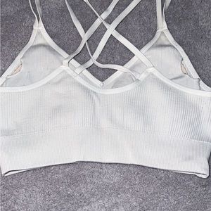 aerie ribbed strappy sports bra